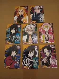 Demon Slayer Cards Lot of 8 hashira. Iguro.Kyojuro.Muichiro. Keimetsu no yaina - Image 1