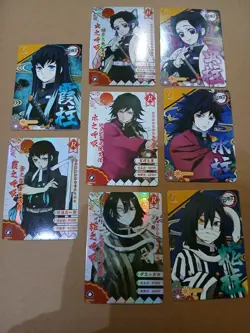 Demon Slayer 8 Cards Lot hashira Shinobu Obanai Muichiro giyu Keimetsu no yaina - Image 1