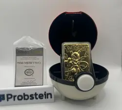 Pokemon Special ED 23 Karat Gold Plated Card #150 Mewtwo w/ Pokeball Display COA - Image 1