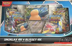 Pokemon Trading Card Game Snorlax ex and Blissey ex Special Collection in hand - Image 1
