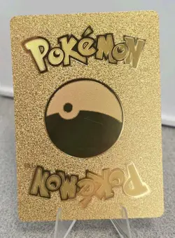 Pokemon Pikachu Mega Sableye Tag Cosplay Poncho Gold Foil Fan Art Collector Card - Image 2