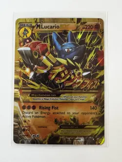 Pokemon TCG Mega Lucario EX Holo Card 113/111 Secret Rare Furious Fists Edition - Image 1