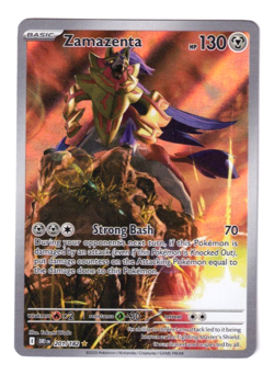 Zamazenta Full Art Illustration Rare Card 201/182 Destined Rivals NM Pokemon TCG - Image 1