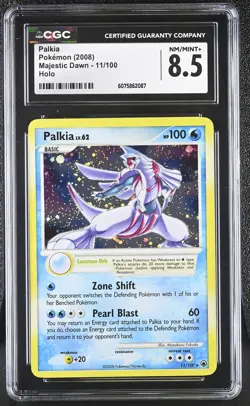 CGC 8.5 Palkia 2008 Majestic Dawn 11/100 Holo Pokemon Card - Image 1