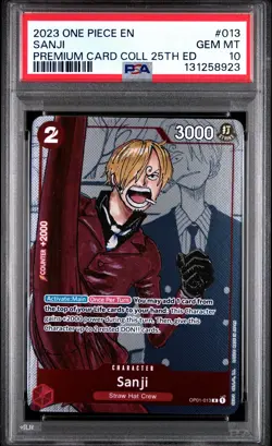 2023 ONE PIECE PREM BANDAI PREMIUM CARD COLLECTION 25TH EDITION SANJI PSA 10 - Image 1