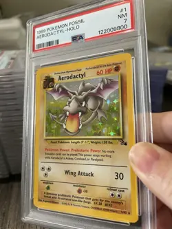 Pokemon TCG Aerodactyl Fossil Holo Rare Card 1/62 PSA 7 NM - Image 3
