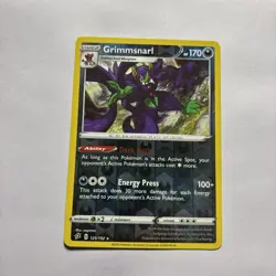 Pokemon Card Grimmsnarl Rebel Clash Reverse Holo Rare 125/192 - Image 1