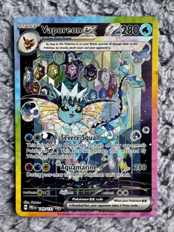 Pokemon TCG Vaporeon EX 149/131 SV Prismatic Evolutions Holo Card SIR NM - Image 1