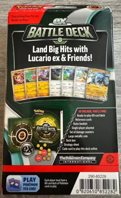 New In Box Pokemon TCG Lucario ex Battle Deck Factory Sealed 60 Cards - Image 2