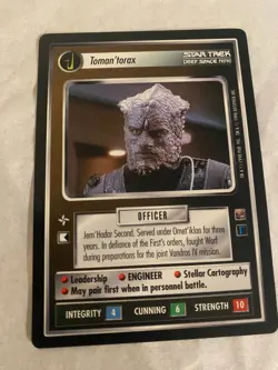 Star Trek CCG 1E Dominion TOMAN'TORAX Rare Card NEVER PLAYED - Image 1