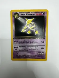 Pokemon Card Dark Alakazam Team Rocket NON-HOLO 1st Edition Rare 18/82 LP/NM - Image 1