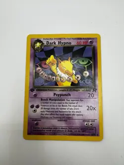 Pokemon Card Dark Hypno Team Rocket 26/82 1st Edition Rare Near Mint + Promo!! - Image 1