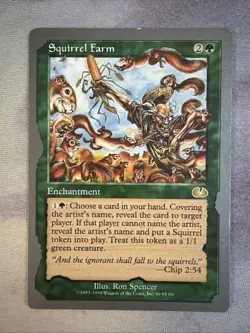 1x Squirrel Farm- Unglued- LP- Mtg Magic The Gathering Card- Free Shipping - Image 1