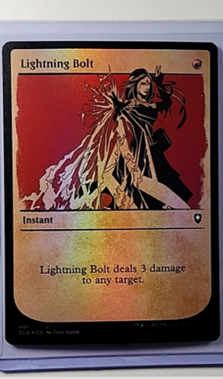 2022 MTG Magic The Gathering CLB Baldurs Gate Showcase Foil #401 Lightning Bolt - Image 1