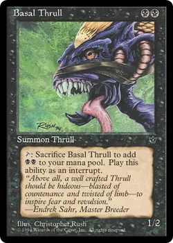 BASAL THRULL x4 (ver 4) mtg EX/NM Fallen Empires 4 Common Christopher Rush - Image 1