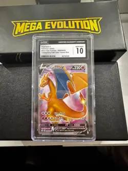 2020 Pokemon Charizard V Black Star Promo SWSH050 CGC 10 Gem Mint Champions path - Image 1