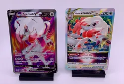 Pokemon Sword & Shield Lot Of 2 Hisuian Zoroark V & VSTAR #SWSH297 #SWSH298 - Image 1