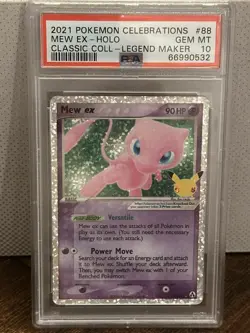Pokemon 2021 Mew ex #88 25th Stamp Celebrations Classic Collection GEM MT PSA 10 - Image 1
