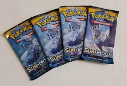Pokemon TCG - Lot of 4 2017 Sun and Moon Base Set Booster Packs Factory Sealed - Image 1