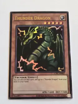 Thunder Dragon LCKC-EN067 Ultra Rare Yugioh Legendary Collection Kaiba Unlimited - Image 1