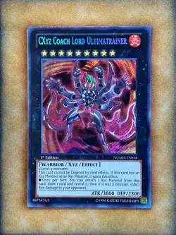 Yugioh CXyz Coach Lord Ultimatrainer NUMH-EN038 Secret Rare 1st Ed NM - Image 1