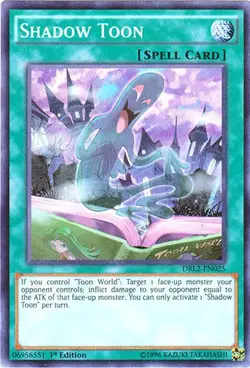 Yugioh! MP Shadow Toon - DRL2-EN025 - Super Rare - 1st Edition Moderately Played - Image 1