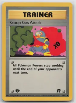 1st Edition Vintage Pokemon Card Goop Gas Attack Common Team Rocket 78/82 VLP - Image 1