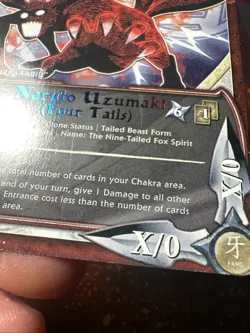 Naruto CCG Naruto Uzumaki Four Tails 1062 LP Rare Card Nonfoil - Image 3