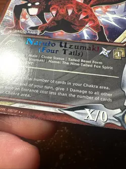 Naruto CCG Naruto Uzumaki Four Tails 1062 LP Rare Card Nonfoil - Image 4