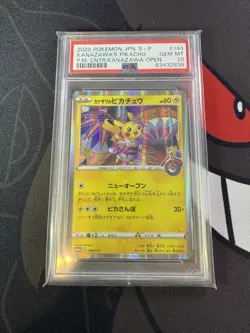 KANAZAWA'S PIKACHU 144/S-P PSA 10 POKEMON PROMO JAPANESE HOLO GRADED CARD - Image 1