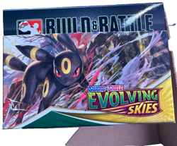 POKEMON : EVOLVING SKIES BUILD & BATTLE 2021 EMPTY DISPLAY BOX TCG 0 CARDS/PACKS - Image 2