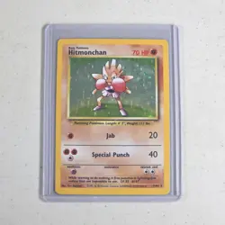 Hitmonchan 007/102 Base Set Holo Pokemon TCG Card 1999 - Lightly Played - Image 1