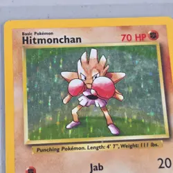 Hitmonchan 007/102 Base Set Holo Pokemon TCG Card 1999 - Lightly Played - Image 3