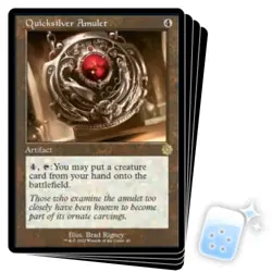 QUICKSILVER AMULET X4 The Brothers' War Retro Artifacts Magic MTG MINT CARD - Image 1
