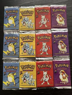 WOTC Pokemon TCG Base 2 Set Vintage Booster Pack Lot (12 Packs) - Image 1