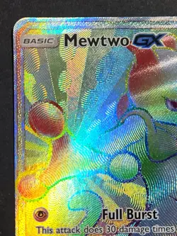 Mewtwo GX 76/73 Rainbow Secret Rare Pokemon Shining Legends - Image 2