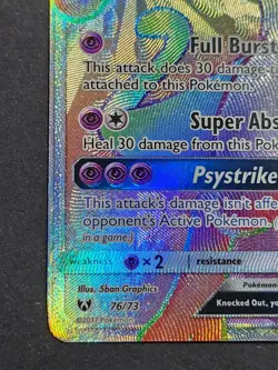 Mewtwo GX 76/73 Rainbow Secret Rare Pokemon Shining Legends - Image 4