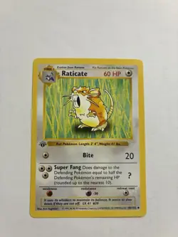 Raticate 40/102 1st Edition Shadowless Base Set - Pokemon Card MINT!!! - Image 1