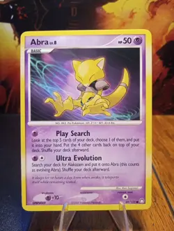 2007 Pokemon Mysterious Treasures Abra #69 Extremely LP - Image 1