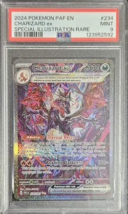 PSA 9 Pokemon Charizard ex 234/091 Paldean Fates Special Illustration Rare Holo - Image 1