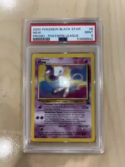 2000 Pokemon Black Star Mew- Non Holo Promo Pokemon League Mint 9 - Image 1