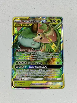 Pokemon TCG Venusaur & Snivy GX 1/236 Tag Team Cosmic Eclipse - Image 1