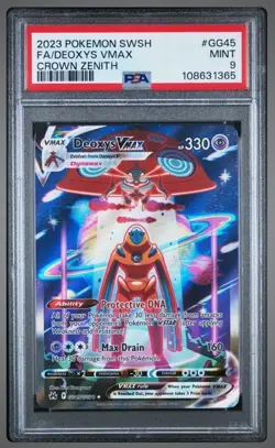 2023 Pokemon SWSH FA/Deoxys VMAX Crown Zenith #GG45 Mint PSA 9 - Image 1