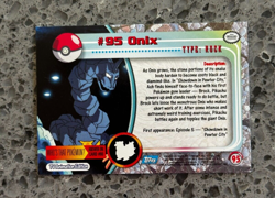 1999 Topps Pokemon TV Series Onix #95 Blue Label Holo Foil - Image 2