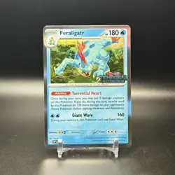 POKEMON TEMPORAL FORCES PRERELEASE #058 FERALIGATR BLACK STAR PROMO STAMPED - NM - Image 1
