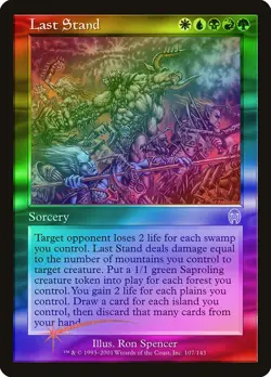 Last Stand FOIL Apocalypse NM White Blue Black Red Rare MAGIC CARD ABUGames - Image 1