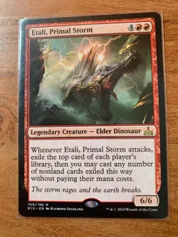 x1 MTG Etali, Primal Storm Rivals of Ixalan LP Red Rare MAGIC GATHERING CARD - Image 1
