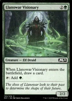Llanowar Visionary 193/274 M21 MTG Magic the Gathering card - Image 1