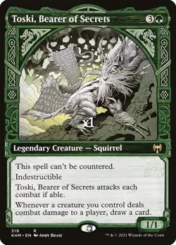 MTG Showcase Kaldheim KHM Toski, Bearer of Secrets MINT - Image 1