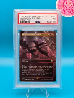PSA 7 - 2023 MAGIC THE GATHERING LTR, 512 MORDOR ON THE MARCH SCENE-FOIL - Image 1